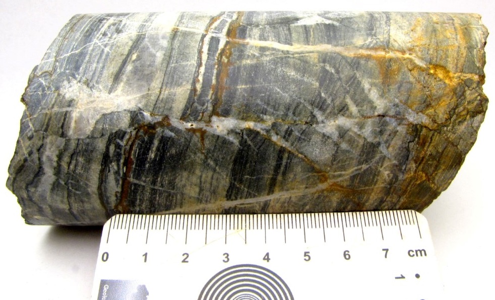 En echelon veining in drill core